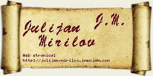 Julijan Mirilov vizit kartica